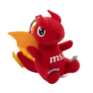MSI Gaming Computing Red and Yellow Dragon Plush Keychain
